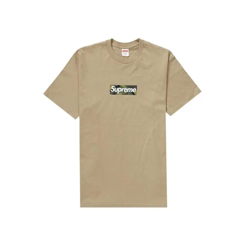Supreme Men's Box Logo Tee (FW23) Khaki, from StockX