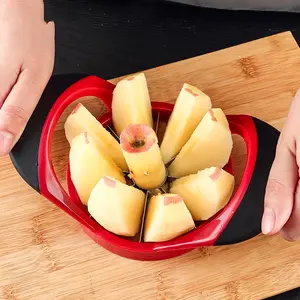 Stainless Steel Apple Slicer, Home Use Plastic Fruit Divider Knife, Fruit Cutter, 12-Piece Apple Slices, Kitchen Tool, Utensils
