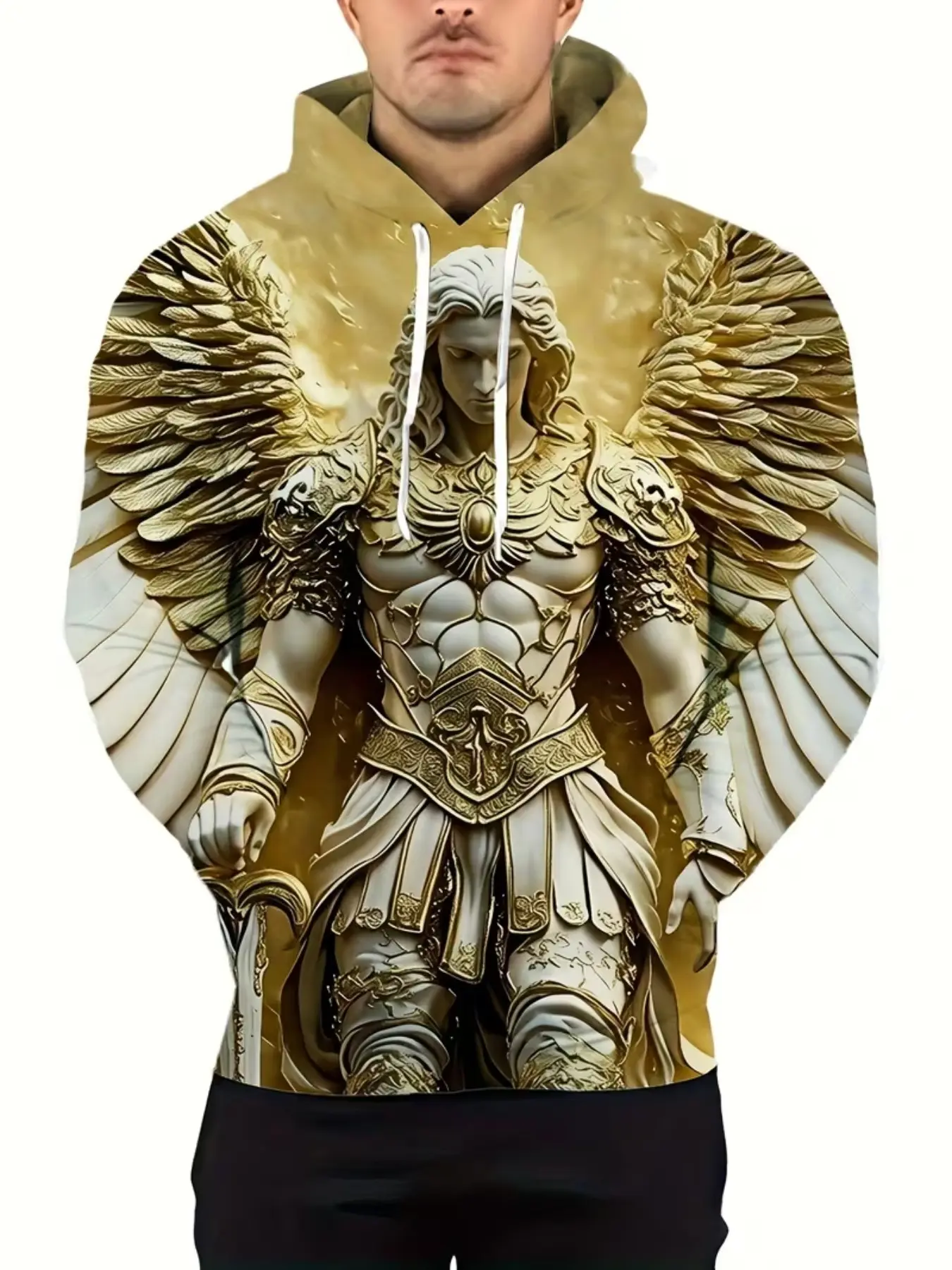 Men's 3D Graphic Sweatshirt, Print Hooded Sweatshirt, Graphic Print Hoodie, Casual Fitted Design, Long Sleeve, All-Season Wear, Comfortable and Stylish, Perfect for Daily, Aesthetic