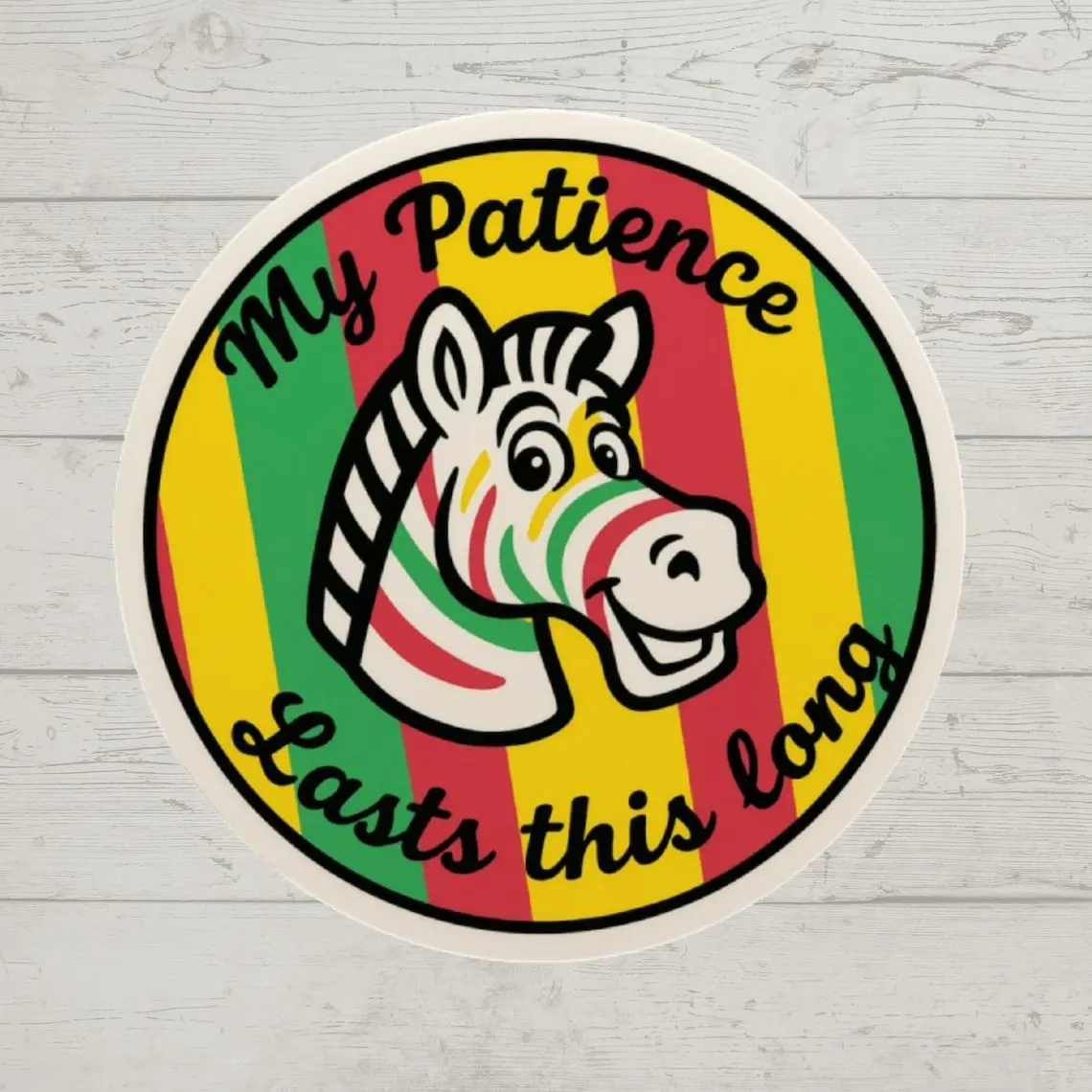 Funny Retro Zebra Gum Sticker, Sarcastic Sticker, Funny Laptop Sticker, Water Bottle Sticker