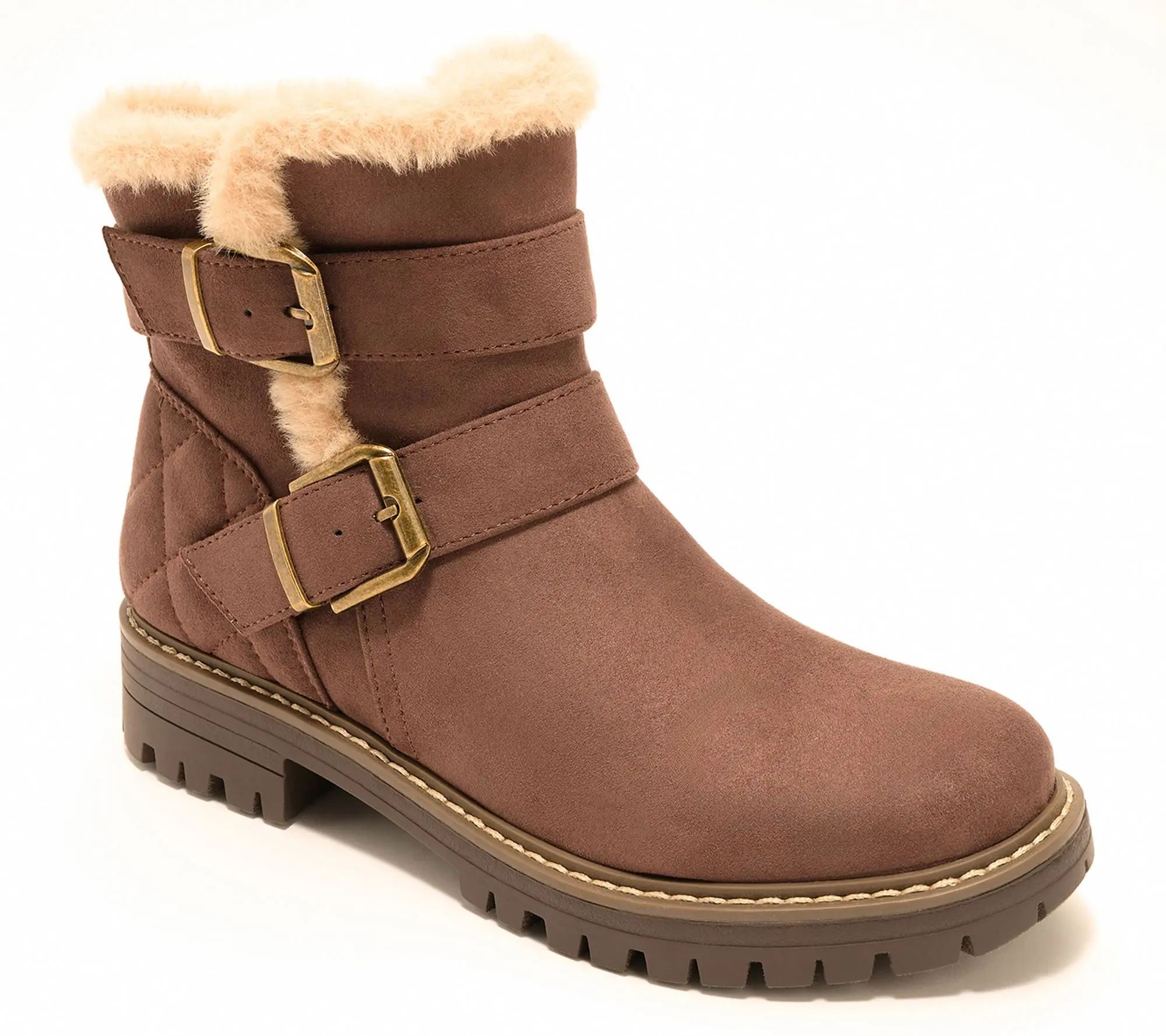 Cliffs by White Mountain Faux-Fur Ankle Boots - Marvin