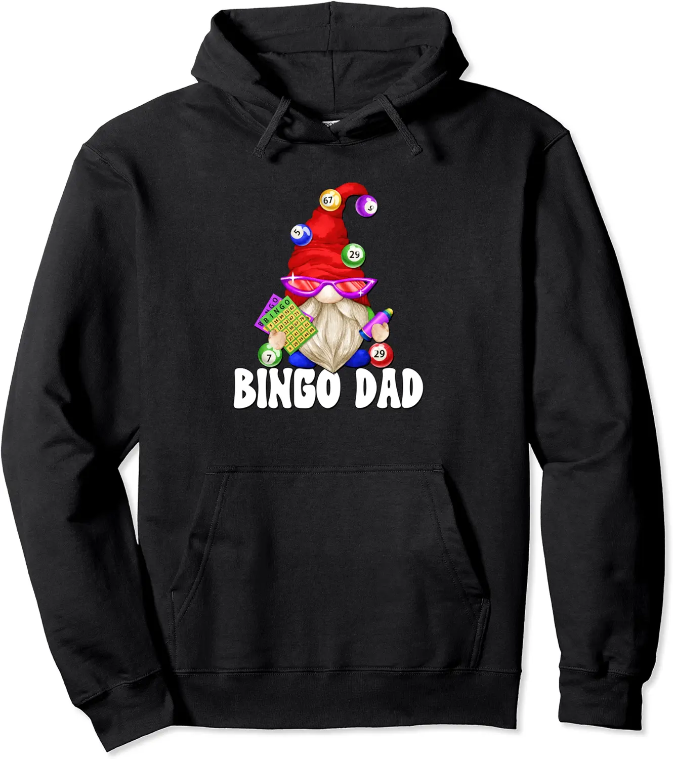 Bingo Dad Life Gnome Graphic For Men Funny Grandpa Bingo Pullover Hoodie - Andrewzhang Shop 80B0C8P94GB6