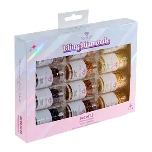 Bling Diamonds - Soft Neutral Tones Square (Set of 12)