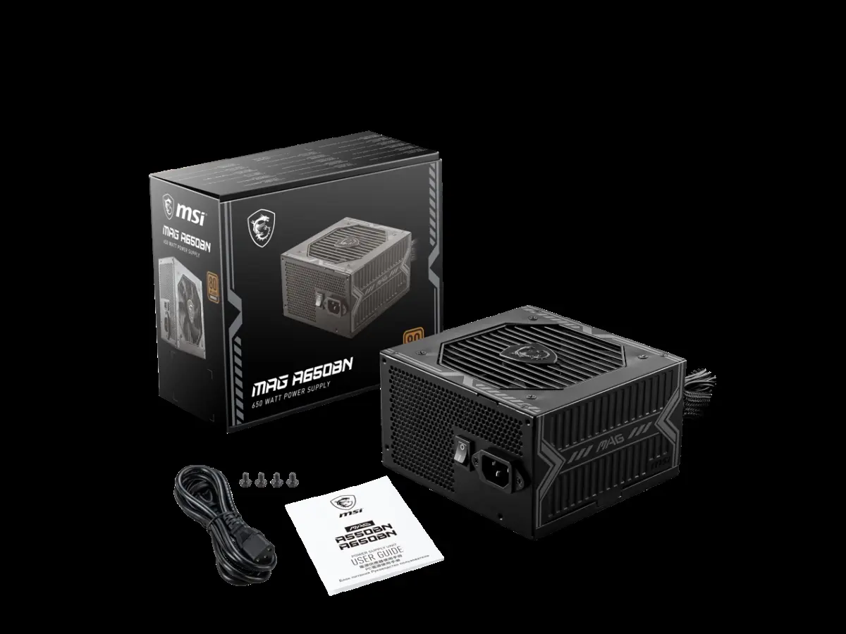 MSI  650W ATX 80 Plus Bronze Certified Active PFC Power Supply