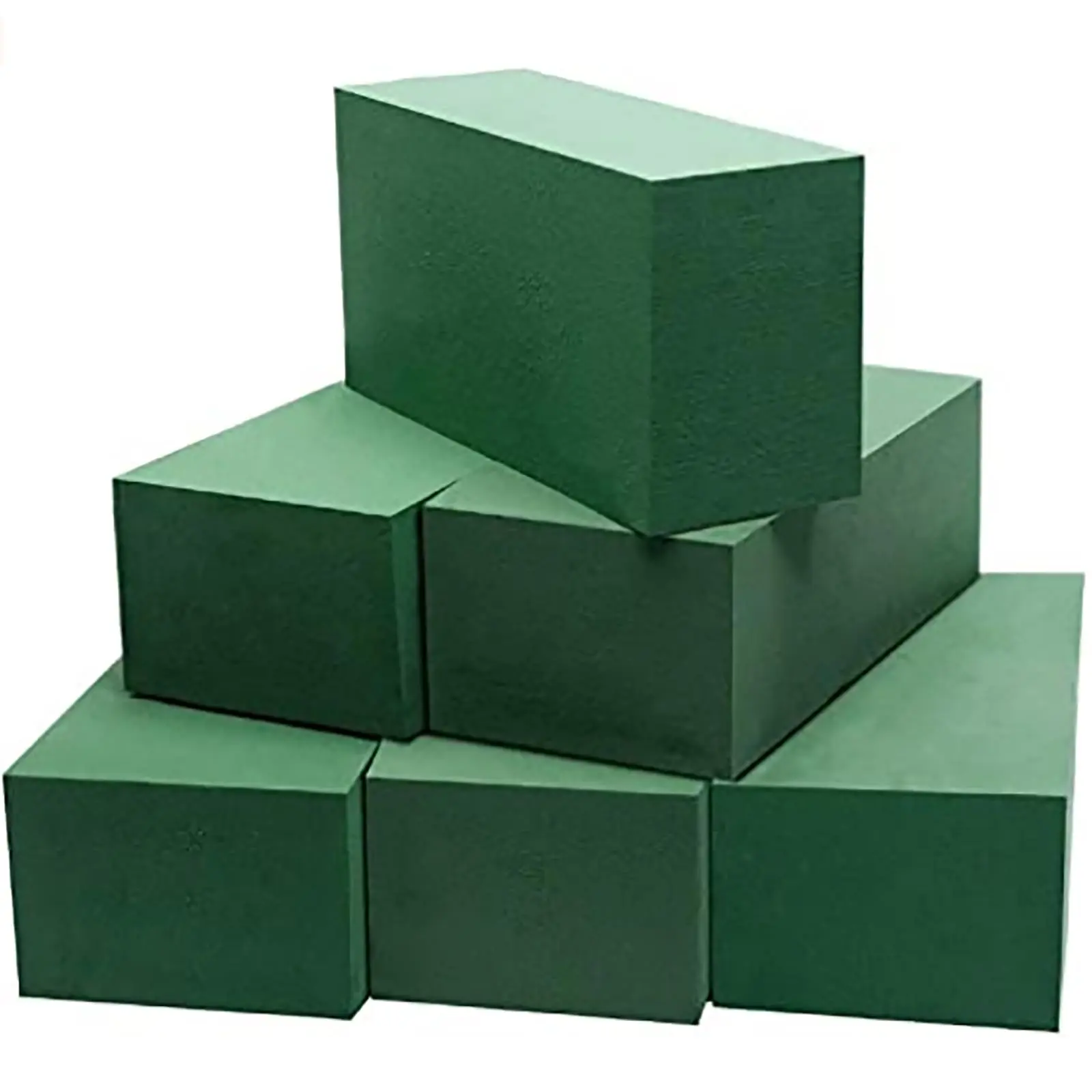 6-Pcs Rectangular Water Absorbent Wet & Dry Floral Foam Blocks (5.5" L x 3.1" W x 1.7" H) - Easy-to-Cut Customized Craft Supplies for DIY Enthusiasts, DIY Decoration, Kitchen Decor Arrangements