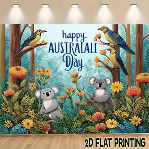 2D Flat Banners 1pc Australia Day  Theme designfor parties, events and home decor, perfect for living rooms
