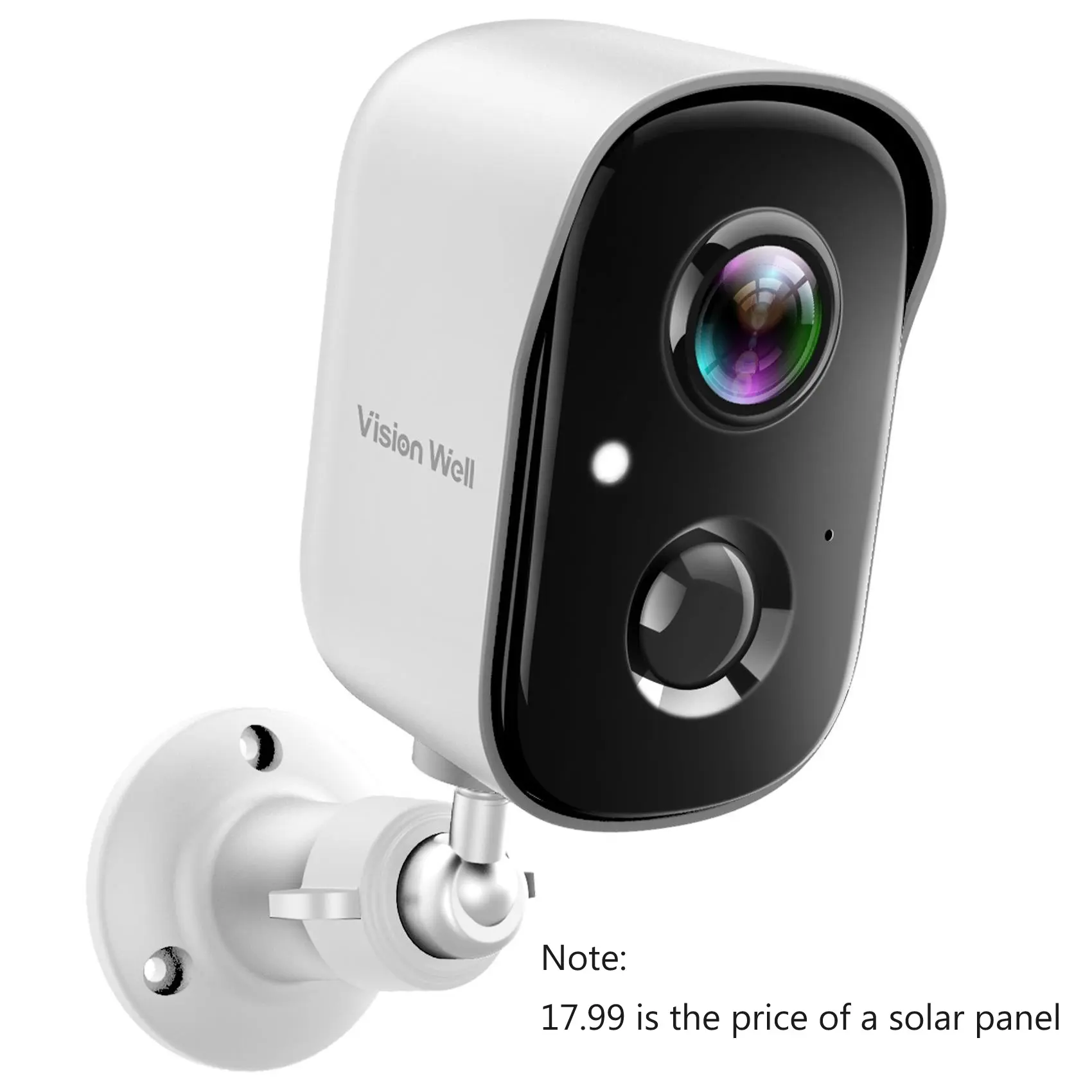 Vision Well Wireless Home Security Camera with 1080p HD Wi-Fi Spotlight, AI Siren, Color Night Vision, 2-Way Talk, SD & Cloud Storage, Wireless Setup