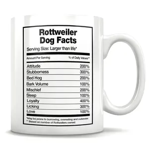 Rottweiler Dog Facts, Rottweiler Dad, Rottweiler Gift, Rottweiler Mug, Rottweiler Mom, Rottweiler Cup, Rottweiler Lover, Rottweiler Owner XD5