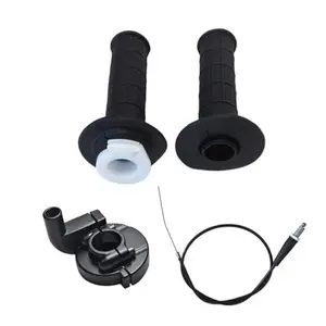 22mm 7/8" Go Kart Handlebar Hand Grips 39.3inch Twist Handle Throttle Cable Throttle Housing for Motorcycle Scooter Pit Dirt Bike ATV UTV Quad Moped TaoTao Kazuma Sunl Roketa 50cc- 250cc (Black 1)