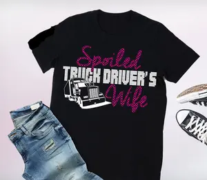 trucker wife shirt, trucker wife, trucker wife gift, proud trucker wife, proud of trucker husband, spoiled trucker wife, truck driver wife