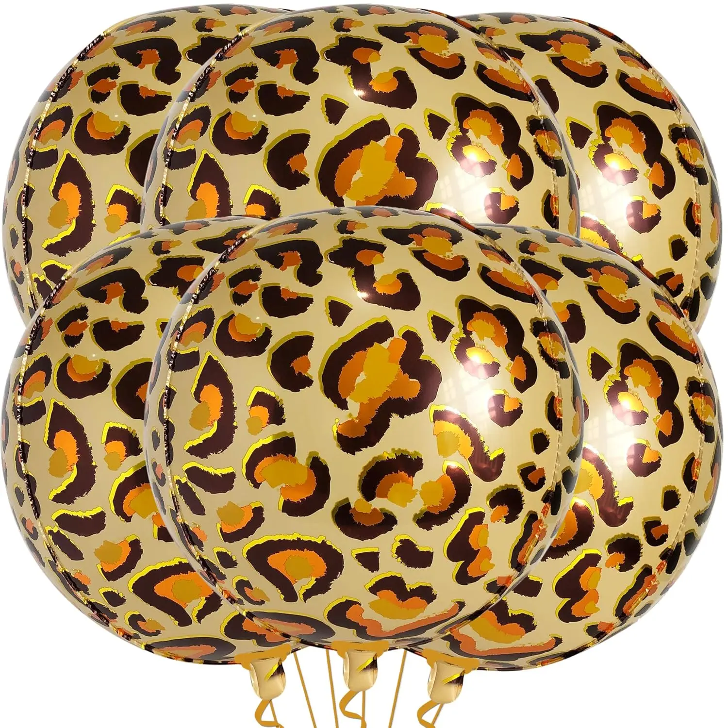 Leopard Balloons For Birthday Party - Big 22 InchPack Of 6 | Cheetah Balloons For Cheetah Birthday Decorations | Leopard Print BalloonsLeopard Party Decorations | Cheetah Print Balloons