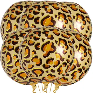Leopard Balloons For Birthday Party - Big 22 InchPack Of 6 | Cheetah Balloons For Cheetah Birthday Decorations | Leopard Print BalloonsLeopard Party Decorations | Cheetah Print Balloons