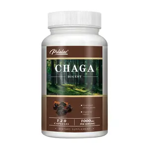 Pslalae - Chaga Capsules, Organic Mushroom Supplement with Extract Powder for Digestion, Energy, Immune Support Vegan Extract, Non-GMO, 120 Capsules