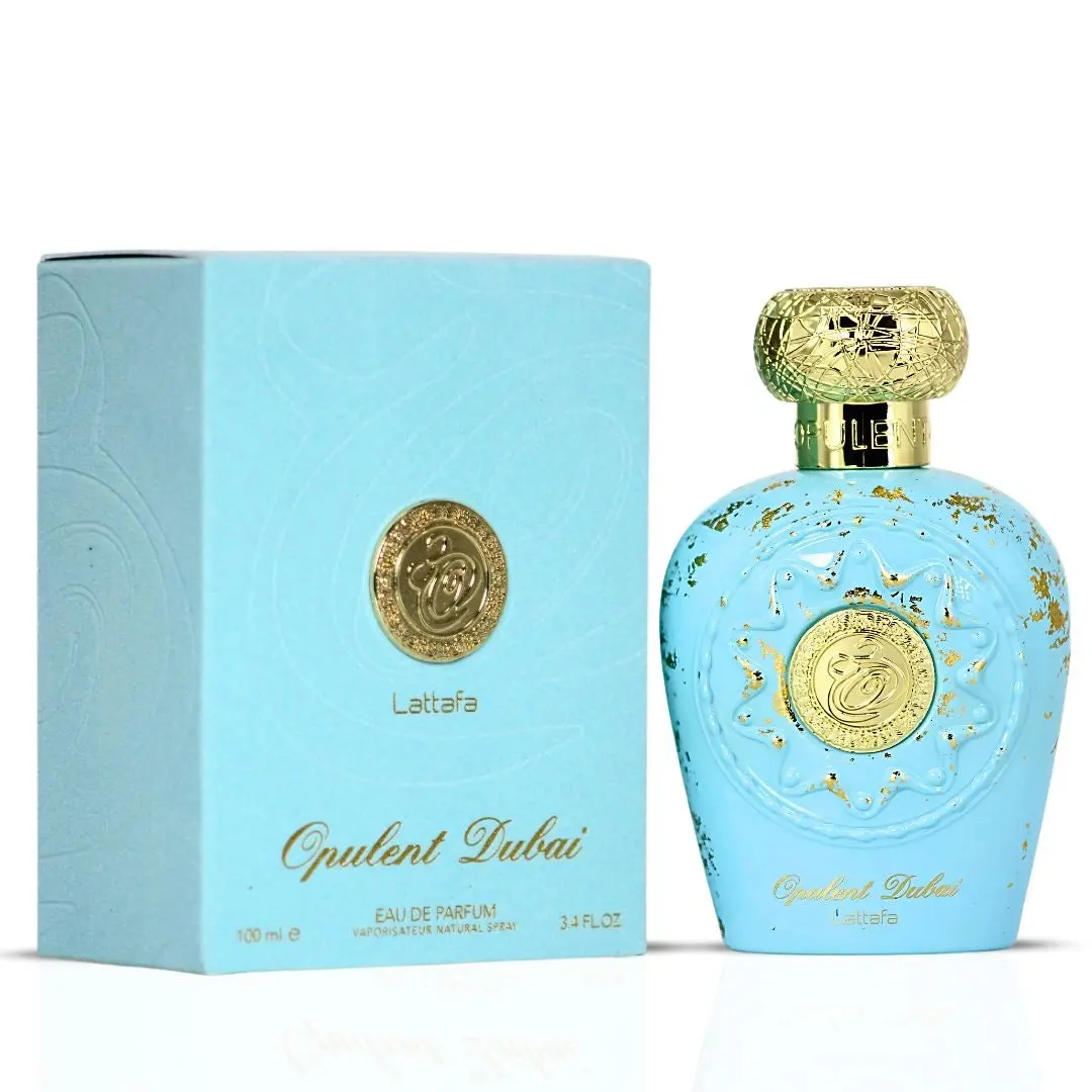 Opulent Dubai Eau de Parfum Spray 100ml (3.4 oz) by Lattafa | A Golden Symphony of Tropical Citrus & Luxe Woods Opulent Dubai Eau de Parfum Spray 100ml (3.4 oz) by Lattafa | A Golden Symphony of Tropical Citrus & Luxe Woods