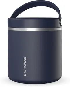 25oz Stainless Steel Vacuum Insulated Food Jar Lunch Box Tableware, Wide Mouth Leak-Proof Soup Container for Adults, 10H Hot & 16H Cold Retention (Navy), Lunch Boxes