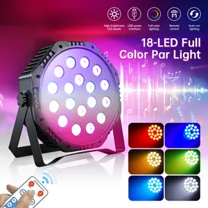 1pc USB-Powered RGB LED Stage Par Light, 18 LED Beads Spotlight, Uplights for Events, Weddings, DJ Performances (Home Improvement Mood & Decorative Lighting)
