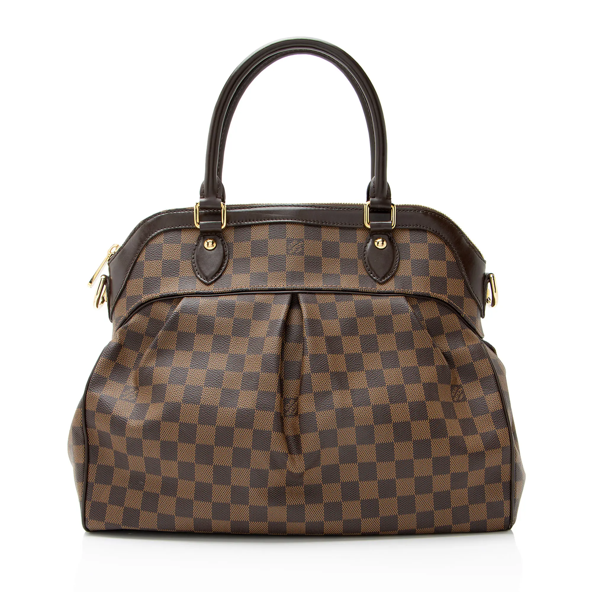 Pre-owned Louis Vuitton Leather Shoulder Bags Damier Ebene Trevi GM Satchel