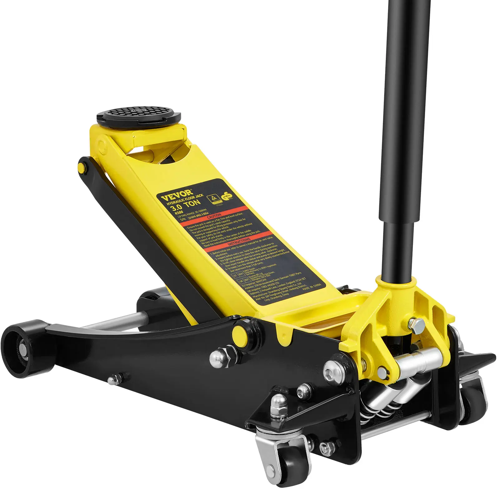 【summerfinds】VEVOR Floor Jack, 3 Ton Low Profile Floor Jack, Heavy-duty Steel Racing Floor Jack with Dual Pistons Quick Lift Pump, Floor Jack Lifting Range 3.35"-19.69",father'sdaygifts,car accessories