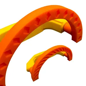 SAMPAOLI COMMERCE USA Empanada Maker Press - Unique Design, PLA Food-Safe with Stainless Steel Fittings, Yellow/Orange, Made in USA kitchen product Kitchen Utensils