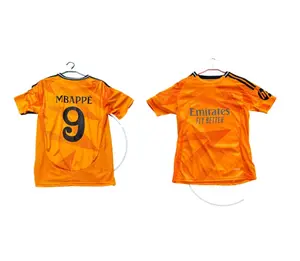 24 25 Away orange No.9 Mbappe short sleeve Soccer Jerseys football jersey top jersey  drip mexico jersey soccer jerseys