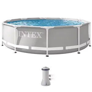 Intex 26701EH 10ft x 30in Prism Frame Above Ground Swimming Pool with Pump