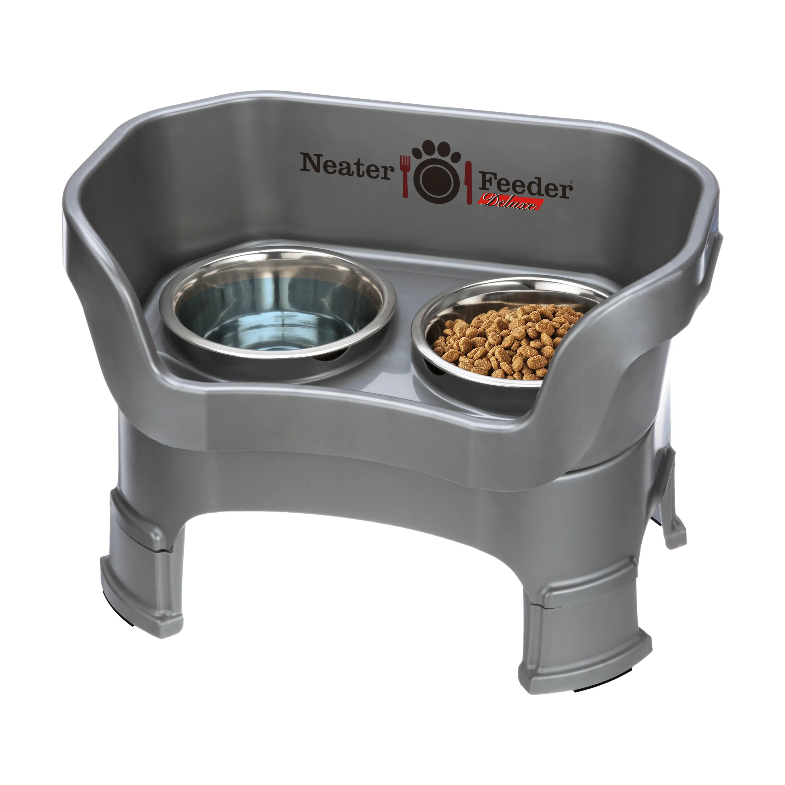 Neater Pets Neater Feeder Deluxe Mess-Proof Bowls with Leg Extensions for Elevated Feeding Improved Digestion & Reduced Joint Pain Dishwasher Safe