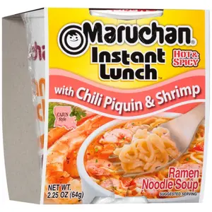 3x Maruchan Chili Piquin & Shrimp Hot & Spicy Cup Ramen Noodle Soup Snack 2.25oz