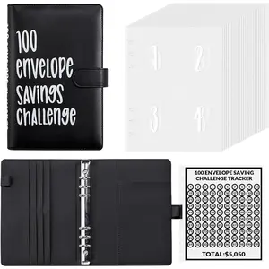 100 Envelope Challenge Binder - Money Saving Binder with Cash Envelopes, Easy Budgeting System