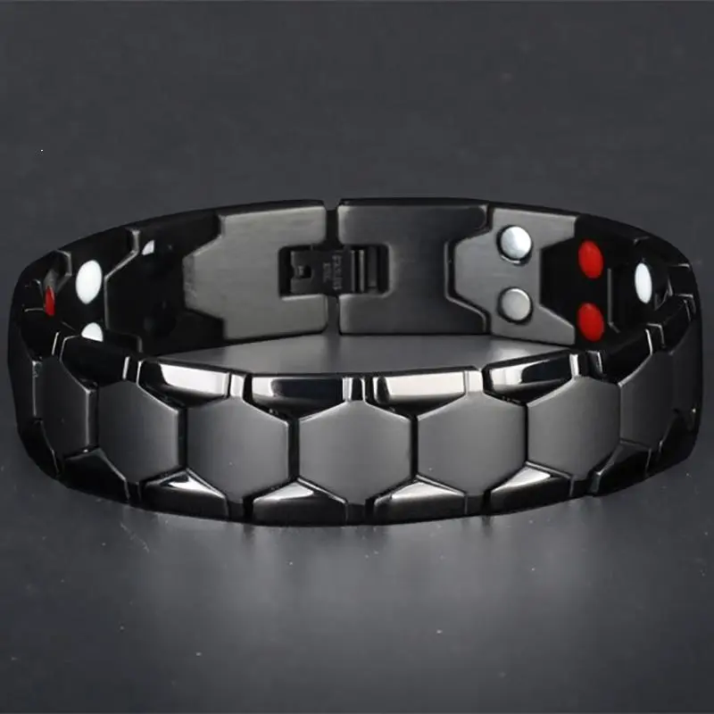 Mens Jewellery Anti-Fatigue Healing Hematite Beads Stretch Magnetic Bracelet Therapy Bead Wrist Bracelet Jewelry Gift