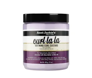 Aunt Jackie's Curl La La Defining Curl Custard, 15 oz Unisex Haircare Gel - Lightweight, Hydrating Moisturizer with Olive & Shea Ingredients