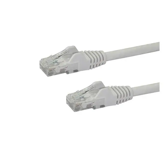 Startech Cat6 Ethernet Patch Cable - 8 ft White, PVC Jacket, RJ45 Ports, Snagless Clips, Enhanced Signal Clarity, 24 AWG Copper Wire, 50-Micron Gold-Plated Connectors, ETL Verified High-Quality Network Cable