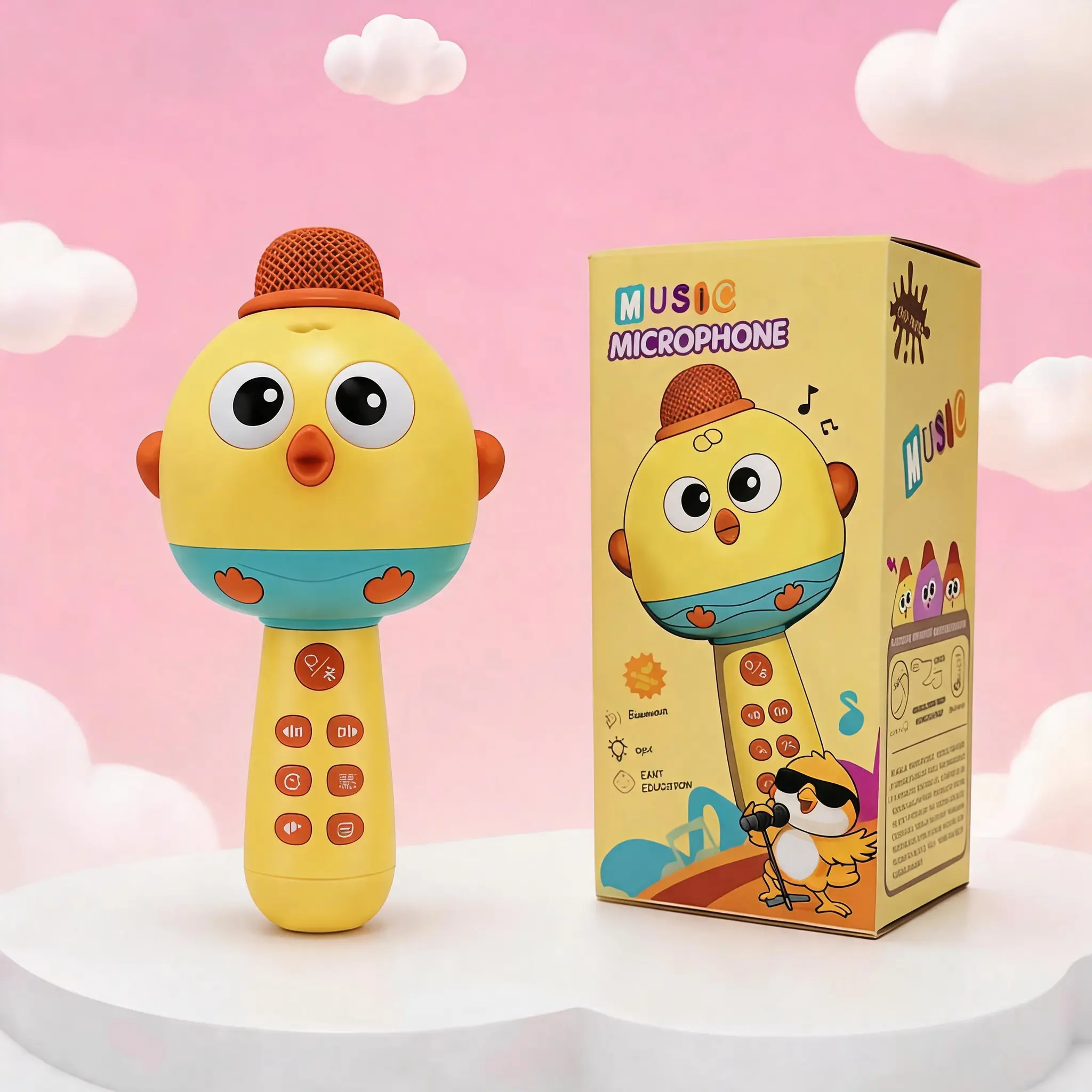 Portable Kpop Karaoke Microphone Toy for Kids with LED Lights, Built-in Music, Confidence-Boosting preschool Educational Musical Toy, children's ideal Birthday/Christmas Gift,toddler musical instruments set