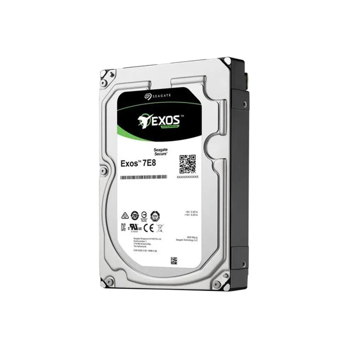 Seagate Exos Internal Hard Drive - 3.5 in, 4TB, SATA Interface, 7200RPM, 256MB Advanced Cache, 6GB/s Transfer Speed, 512E Format, Humidity Sensor, 5.4W (Idle), 1.4 lbs