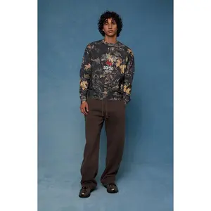 Pacsun Men's Brown Fleece Extreme Baggy Sweatpants