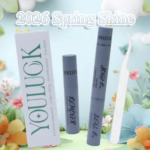 YOULUCK Waterproof Bond & Seal & Remover Manga Lashes for Girls Ultra-Thin Invisible Band Long-Lasting DIY Eyelash Extensions False Eyelashes Flawless Makeup