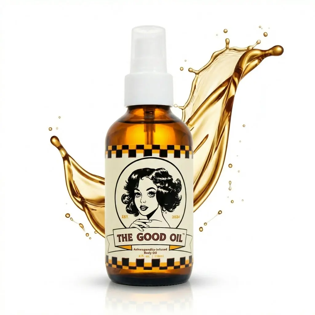 THE GOOD OIL Ashwagandha & Castor Body Oil – Intensive Barrier Repair with Frankincense, Argan & Vitamin E – Grounding Adaptogen for Hormonal Skin Support & Stressed Dry Skin – 4oz