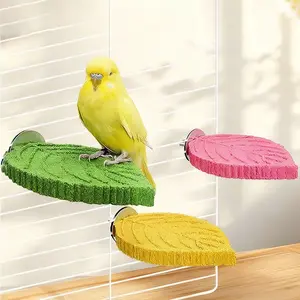 Parrot Perch Leaf Style, Durable and Wear-Resistant, Bird Stand Platform, Versatile High Aesthetic, Multiple Colors Available, Home