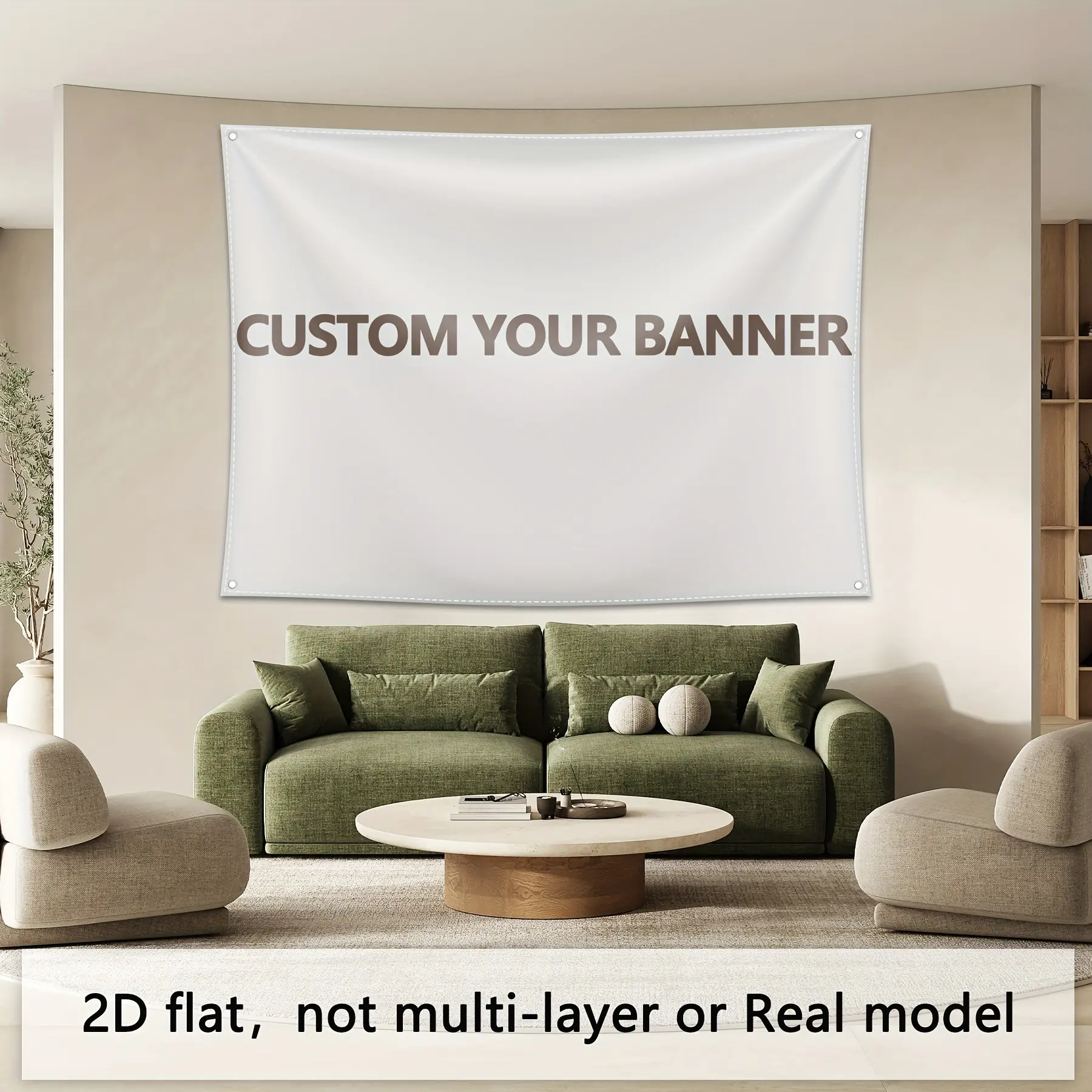 Customizable 2D Banner DIY Customization Premium Polyester Personalized Multi-Size Multi-Purpose Washable Machine-Washable Fabric for Birthdays Festivals Anniversaries Photography Background Lightweight Easy Install, Print, Decoration