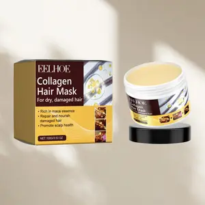 Collagen Repair Hair Mask 100g Damaged Hair Care Deep Care, Improves Overall Hair Texture, Nourishes Dry Frizzy Kinky Hair, Strong Moisturizing Hydrating Smoothness