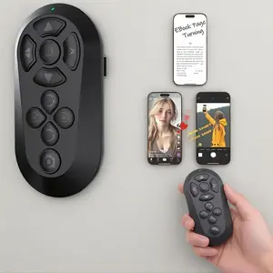 2026 Upgraded Bluetooth Remote Control, Hands-Free Phone Clicker for TikTok Scrolling, Page Turning, Volume Control & Camera Shutter, Wireless Selfie Remote for iPhone & Android (Black)