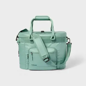 23qt Soft Sided Cooler Sage Green - Embark: Adjustable Straps, Bottle Opener
