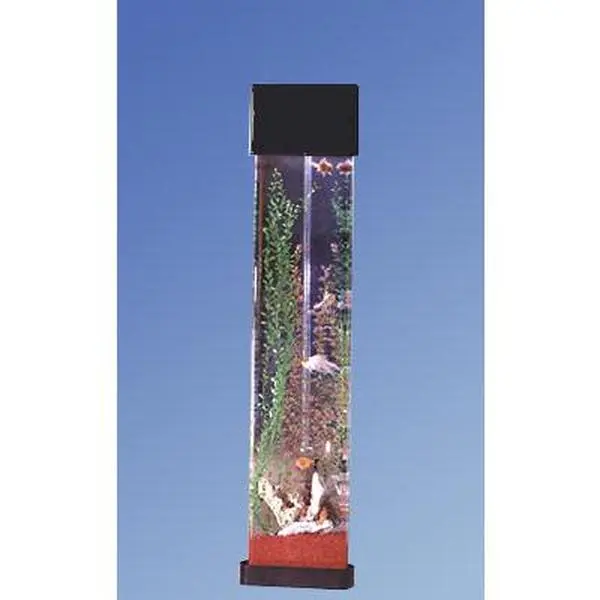 212 MAIN T-1200 Self-Contained Acrylic Triangle Aquarium - Space-Saver Fish Tank with Lighting, High-Capacity Filtration System for Tropical Pet Fish