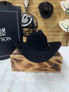 Stetson 100x El Presidente GE Texana Tafilete Cincelado Felt Hat - Black