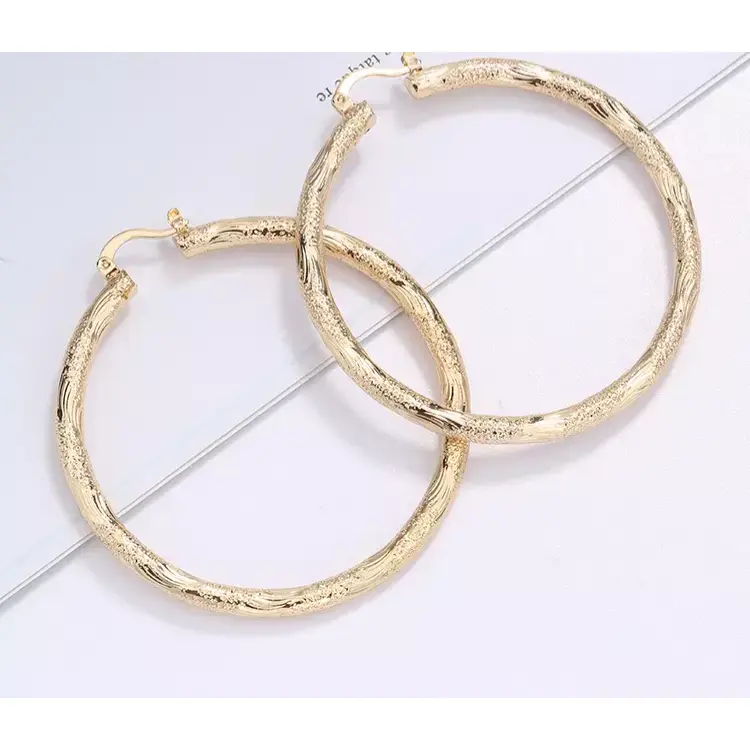 18k Layered real gold filled Round hoop earrings #13, Earrings Jewelry, Fashion Earrings
