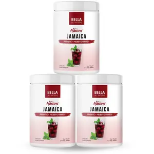 3 Pack Bella All Natural Jamaica Hibiscus with Probiotic + Prebiotic - 500g