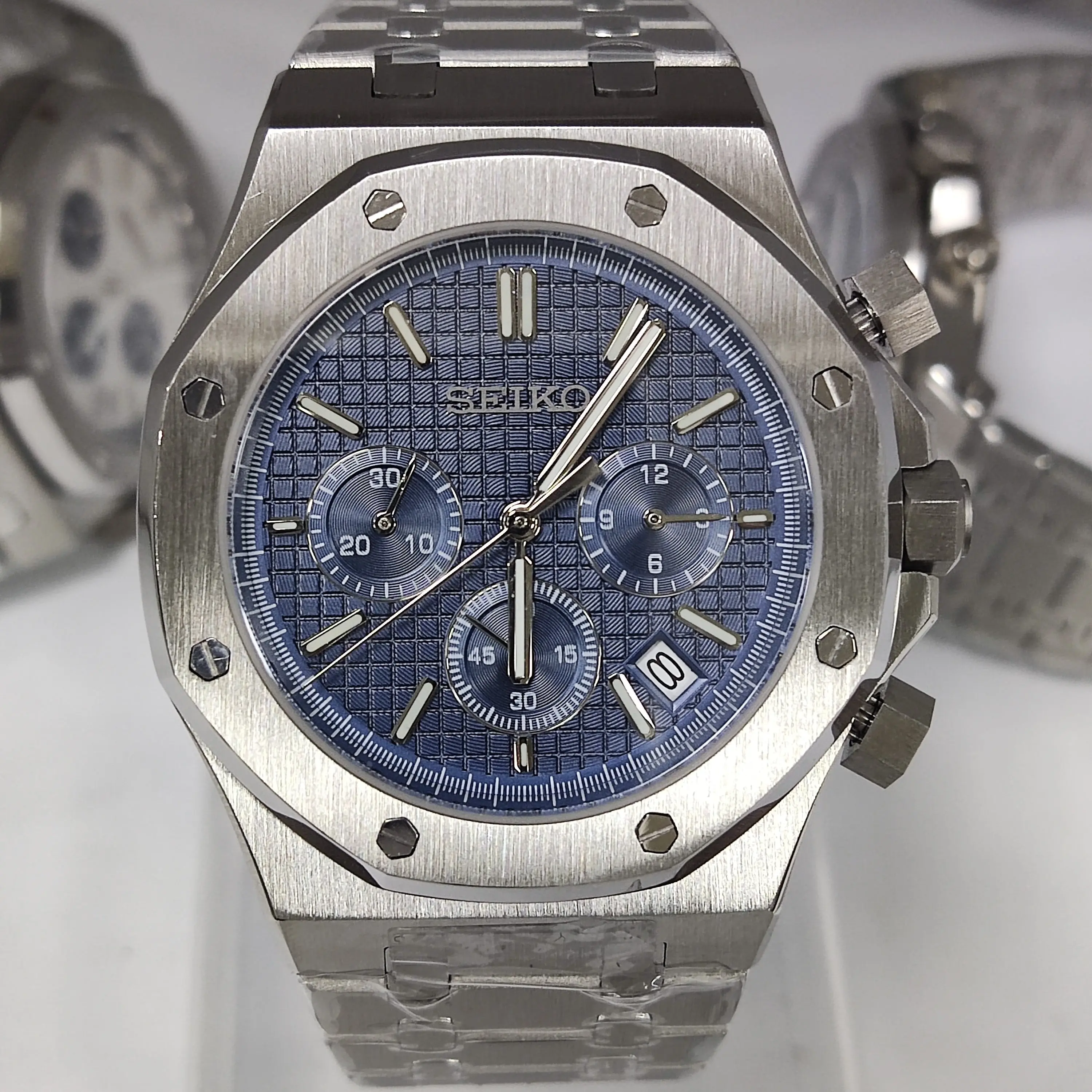 Royal Oak Mod Blue Chronograph Mod Watch Royal Oak Mod Blue Chronograph Mod Watch