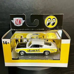 M2 MACHINES 1968 Plymouth Barracuda HEMI Super Stock Mooneyes 1/64 Scale Collectible Toy Car, 8000 Pcs Worldwide Limited Release, Toys