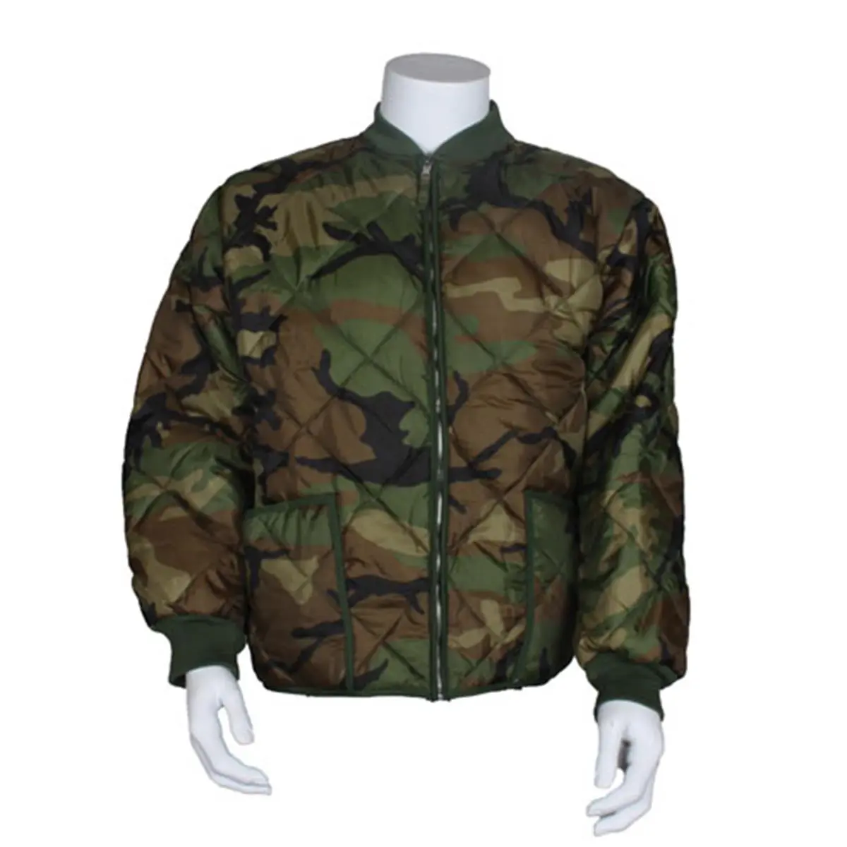 Fox Outdoor Men's Long Sleeve Urban Utility Jacket, Diamond Quilted Polyester with Woodland Camouflage, Extended Size S-5XL, Extended Size Men's Jackets, Longsleeves, Quilted Lightweight Jacket