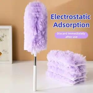 5 piece Static Dusting Brush Disposable Extendable Colorful Non-Woven Fabric Cleaning Tool, One-Use Reusable Sweeping Cleaner/clean/dust/room/kitchen/table/desk, Disposable Dusters