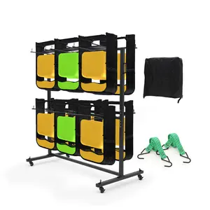 Heavy Duty Folding Chair and Table Cart – Holds 84 Chairs or 42 Chairs & 12 Tables – 800 lbs Capacity – 360° Locking Wheels –Heavy Duty Folding Chair and Table Cart –Weatherproof Cover & Fixed Ropes – Ideal for Storage and Transport